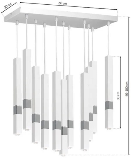 LED Lustră pe cablu CASTRO 11xG9/7W/230V