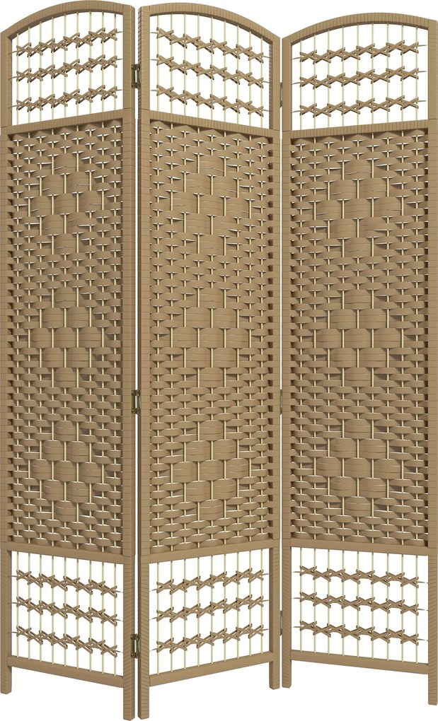 HOMCOM Paravan interior din lemn separator de cameră despărțitură pliabilă 3 panouri 120 x 170 cm lemn natural | Aosom Romania