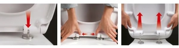 Colac de toaletă Sapho SoftClose EDITA alb