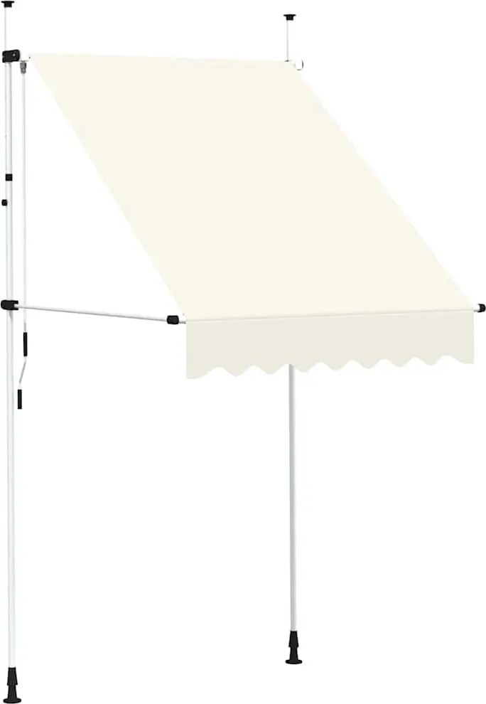 vidaXL Copertină retractabilă manual, crem, 150 cm