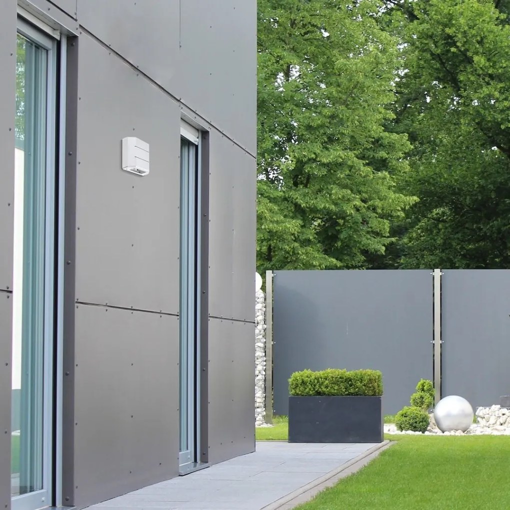 Aplica LED iluminat exterior ambiental IP54 Lippa alb