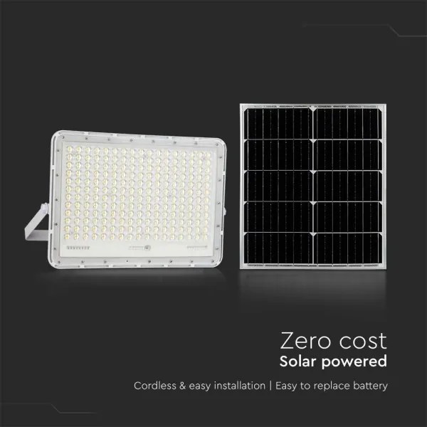 Proiector LED solar de exterior LED/30W/3,2V 4000K alb + telecomandă