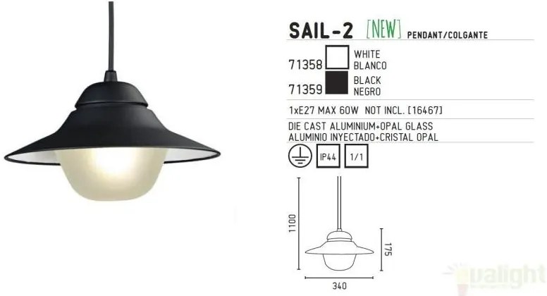 Pendul exterior clasic IP44 Sail-2 71358