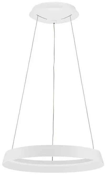 Lustra LED suspendata design modern circular ORMI alba D-45cm