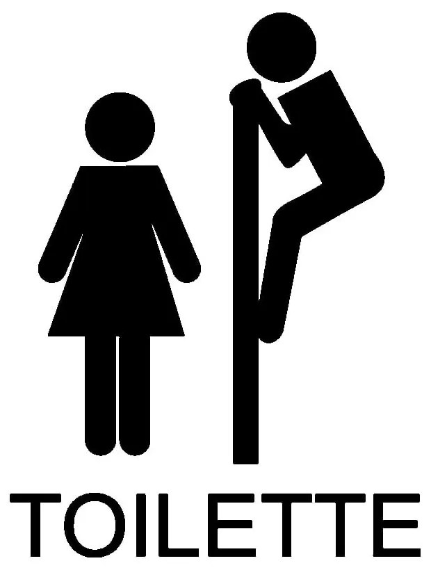 Autocolant Fanastick Toilettes Funny