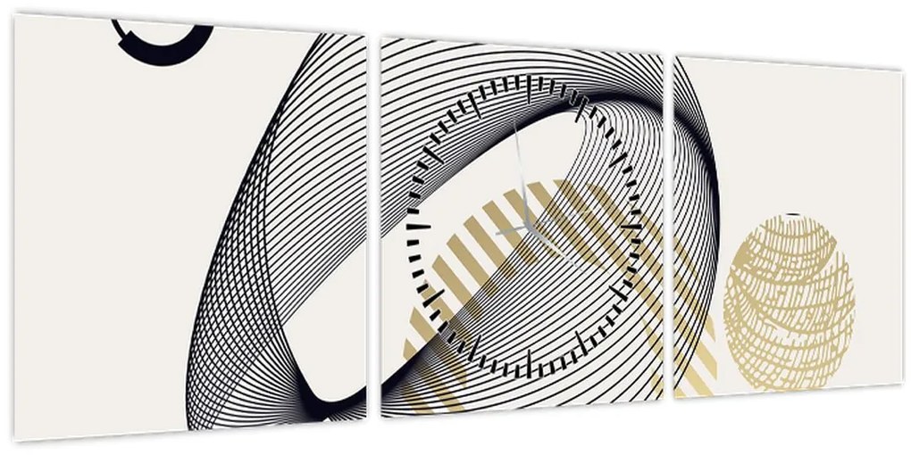 Tablou - Forme geometrice N⁰3 (cu ceas) (90x30 cm)
