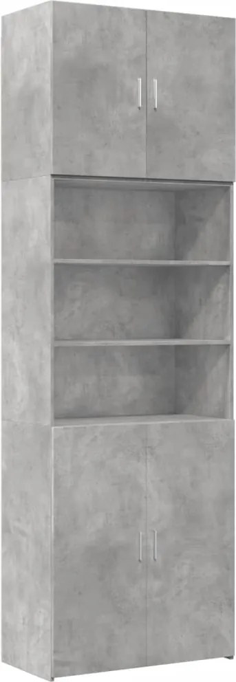 vidaXL Dulap înalt, gri beton, 80x42,5x249 cm, lemn prelucrat