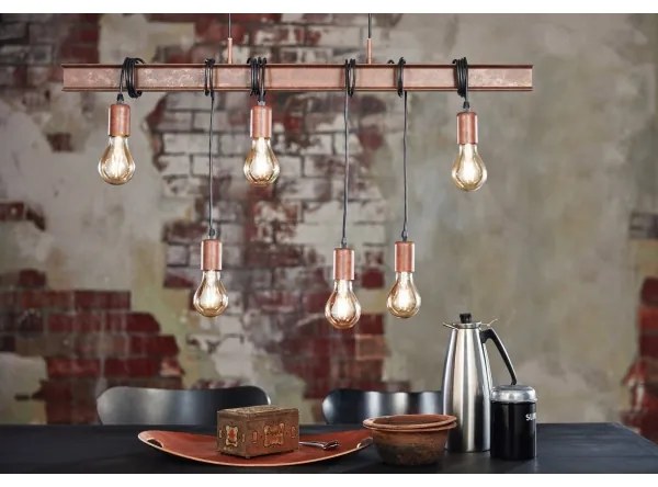 Eglo 49859 - Lustră pe cablu TOWNSHEND 4 6xE27/60W/230V