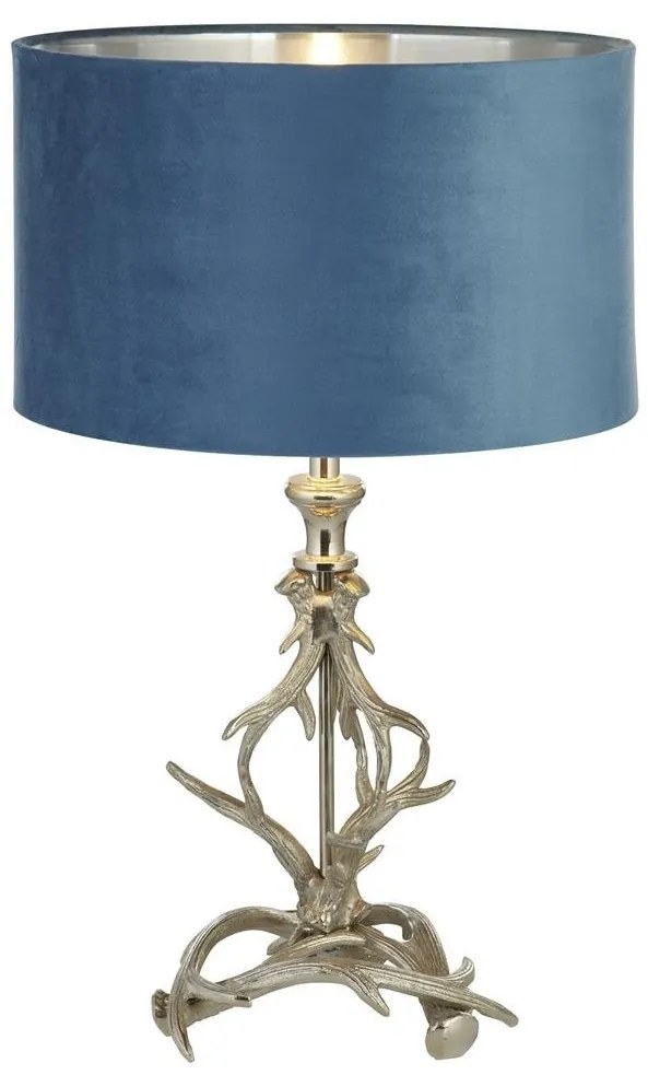 Veioza/Lampa de masa design lux elegant Belle argintiu/teal