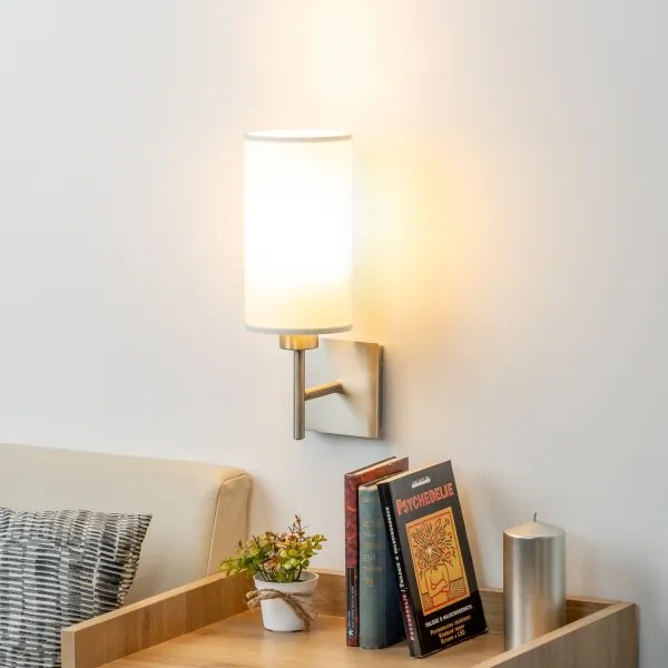 Eglo - Aplică de perete LED TUNJA 1xE27/60W/230V crom mat/alb