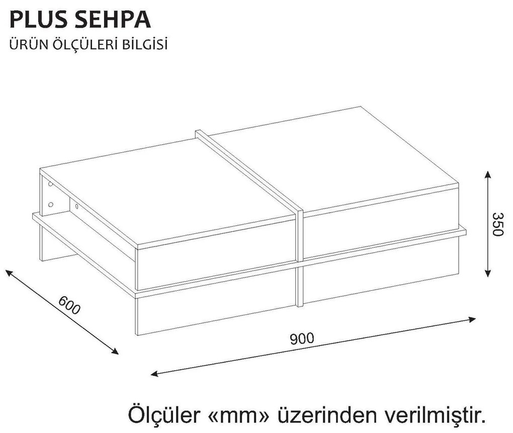 Măsuţă de cafea Plus - White, Walnut