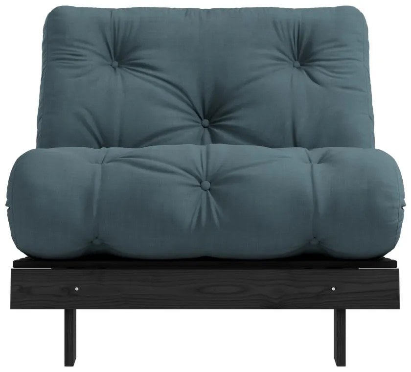 Fotoliu albastru petrol Roots Black Night – Karup Design