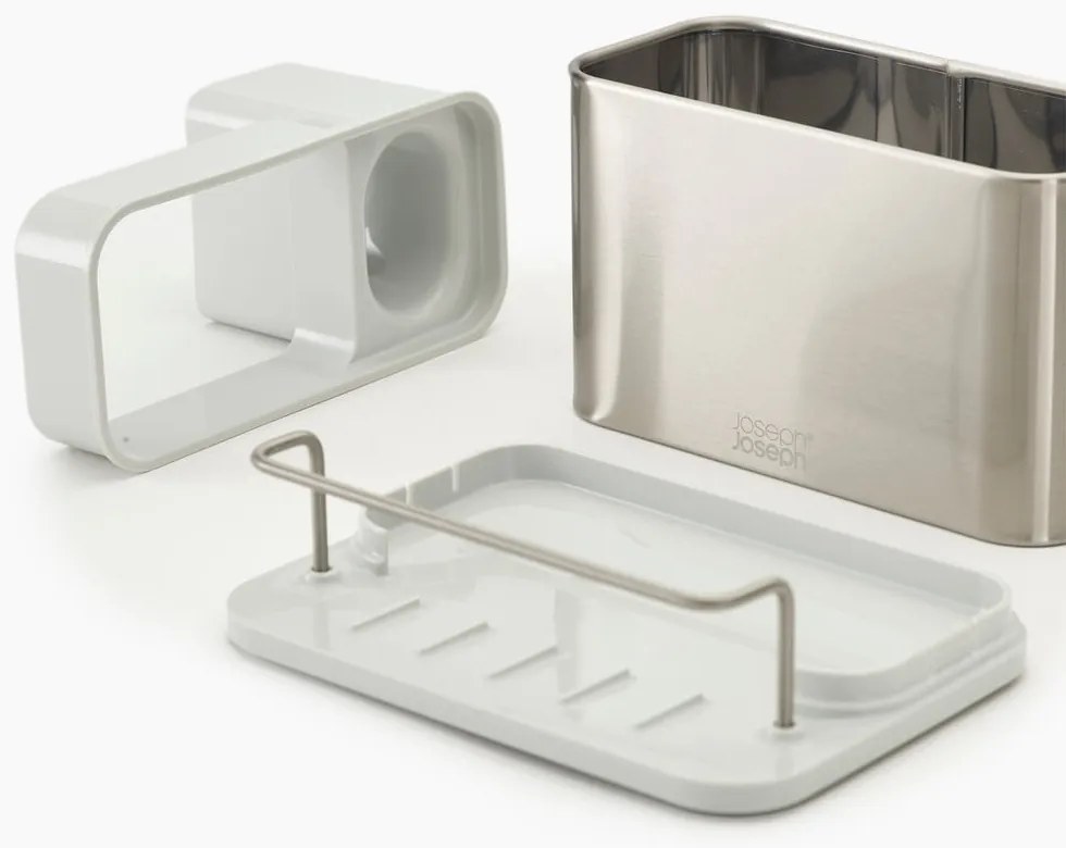 Suport pentru accesorii de spălat argintiu din metal Surface – Joseph Joseph