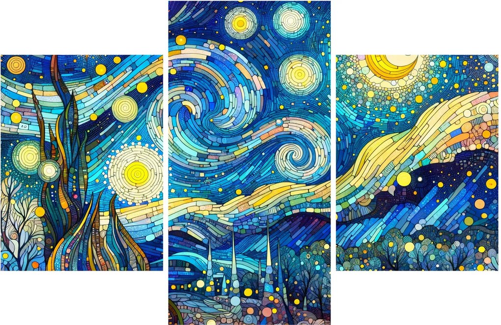 Tablou – Mozaic al nopții înstelate (90x60 cm)