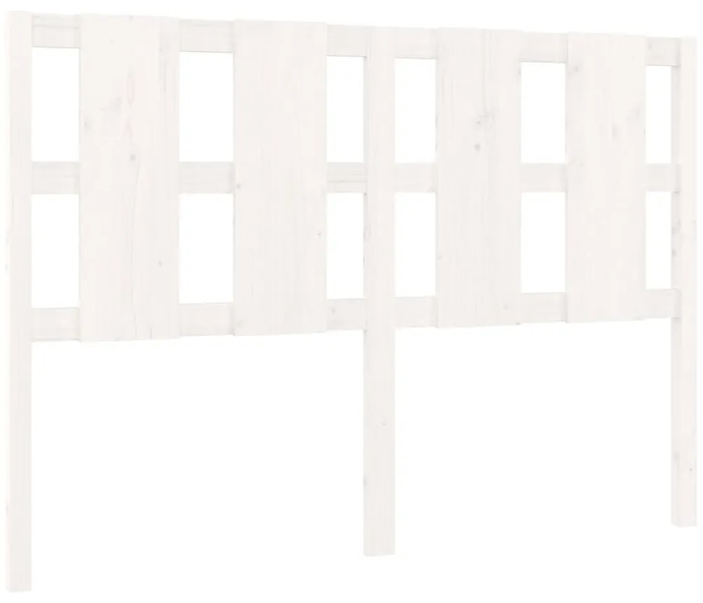 817981 vidaXL Tăblie de pat, alb, 125,5x4x100 cm, lemn masiv de pin