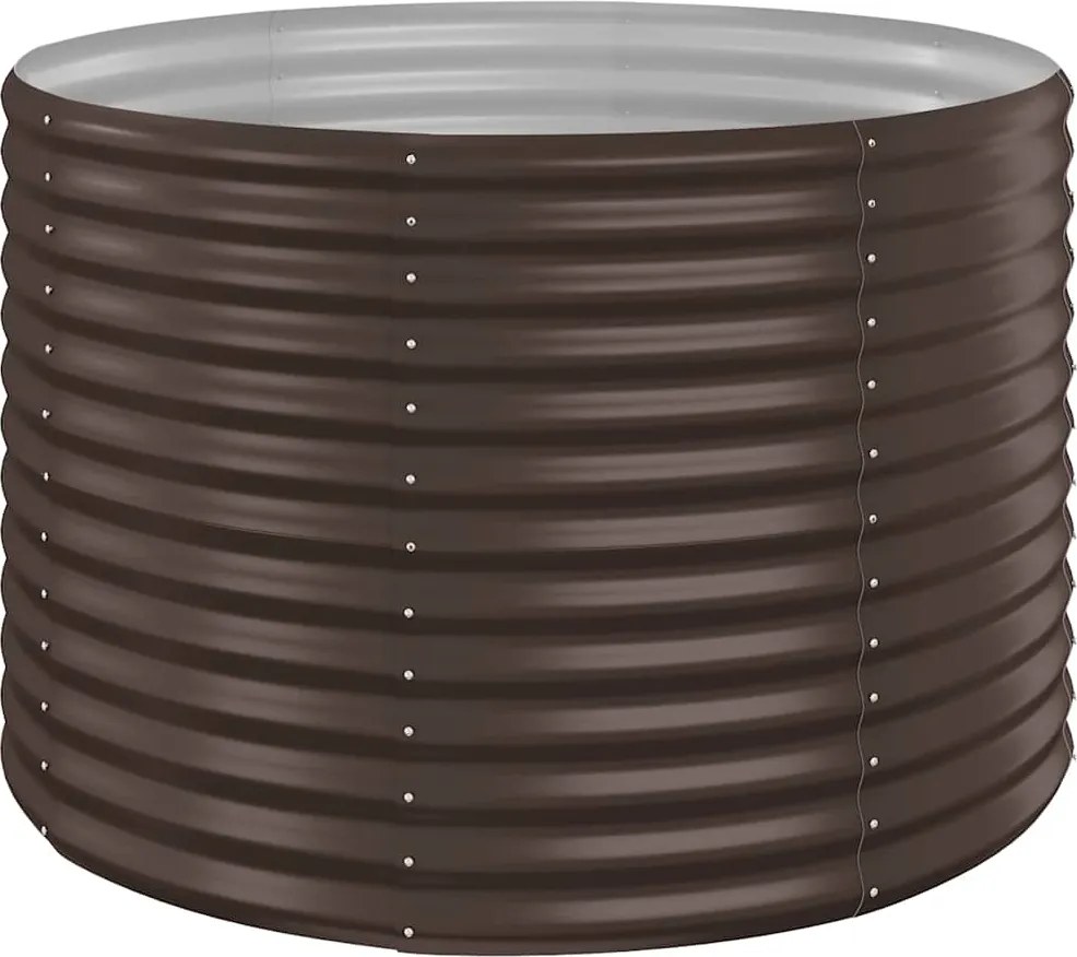 vidaXL Jardinieră grădină maro 100x100x68 cm oțel galvanizat