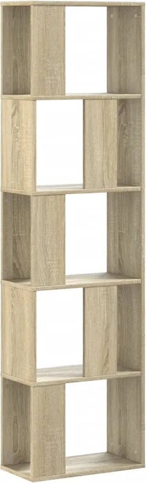 vidaXL Bibliotecă cu 5 niveluri stejar sonoma 45x23,5x162,5 cm lemn