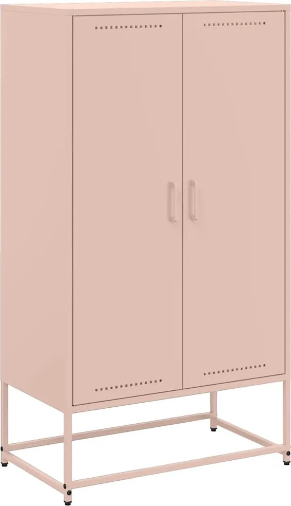 vidaXL Dulap înalt, roz, 68,5x38,5x123,5 cm, oțel