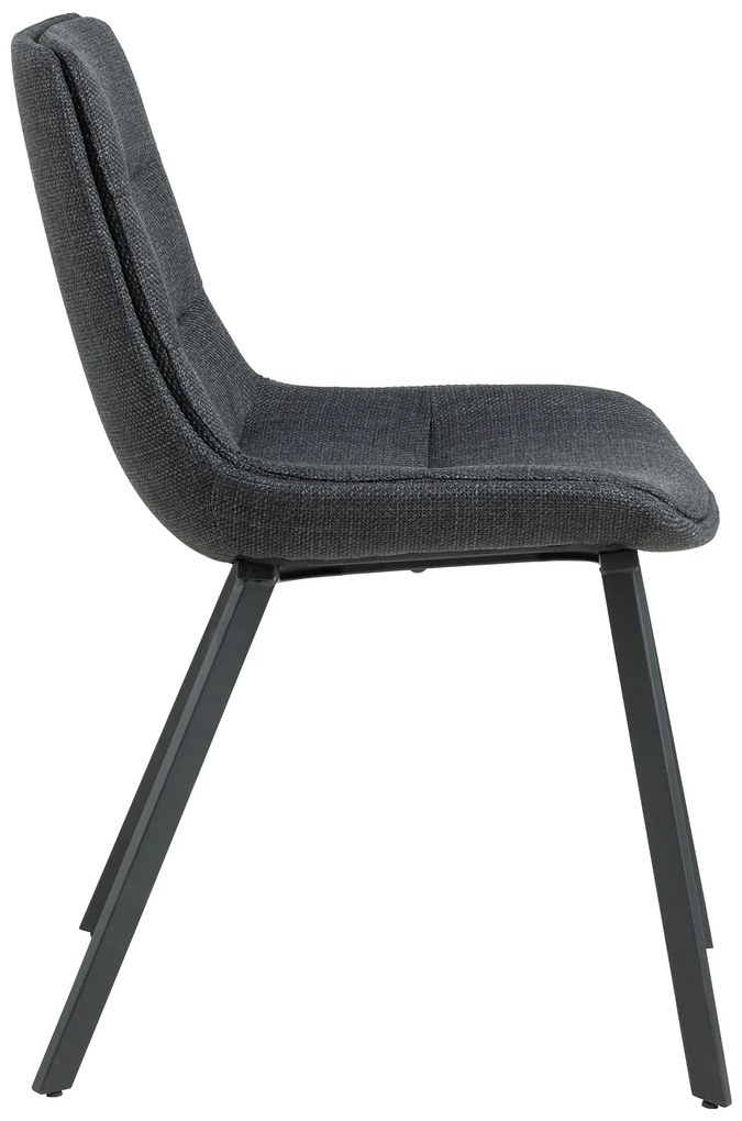 MAZZONI EXPORT IDA Antracit (material Basel 19) - SCAUN TAPIȚAT MODERN PENTRU SALON/SUFRAGERIE LOFT