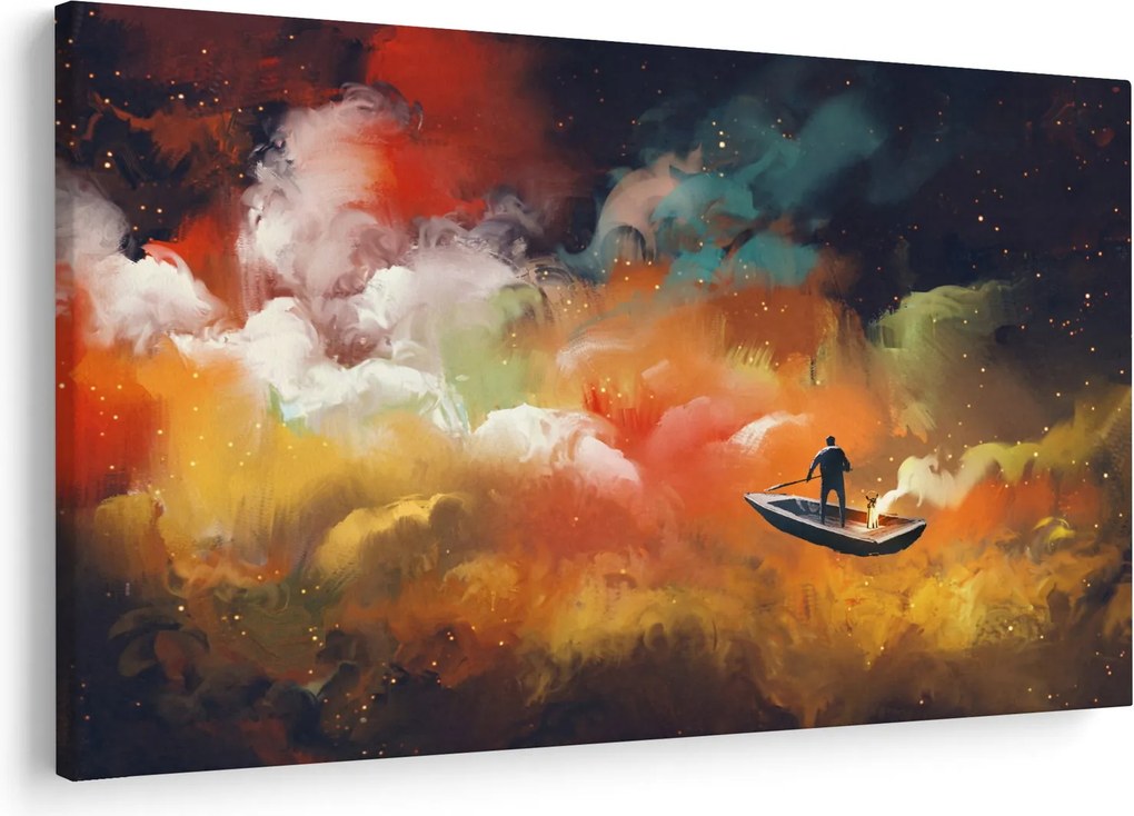 Tablou - Om navigând prin spațiu (90x60 cm)