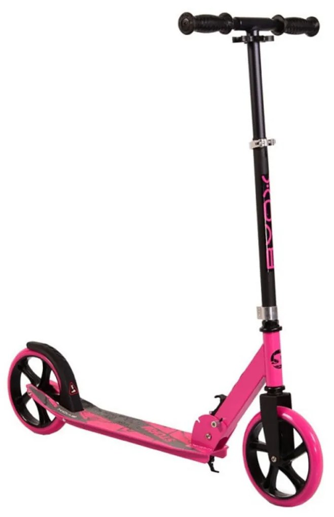 Trotineta din aluminiu NOVOKIDS™ Storm Scooter, maxim 100 kg, Functie Super Brake, Maner reglabil pe inaltime, Diametru roata 200 mm, Roz