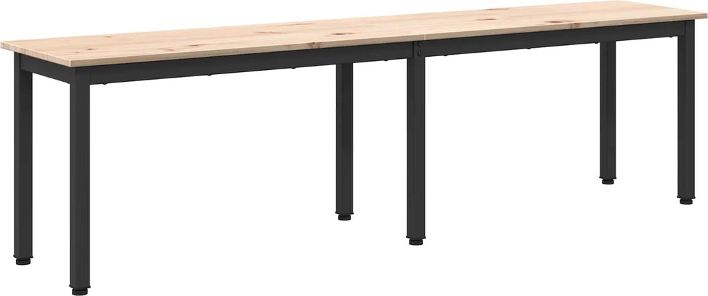 vidaXL bancă natural 160 x 35 x 45 cm Lemn de pin masiv