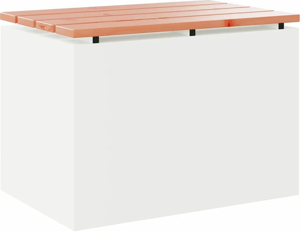 vidaXL Bancă de grădină Alb 60 x 40 x 43 cm Oțel