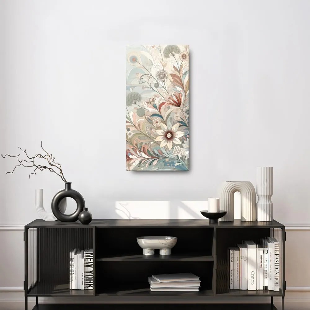Tablou flori delicate în tonuri pastel