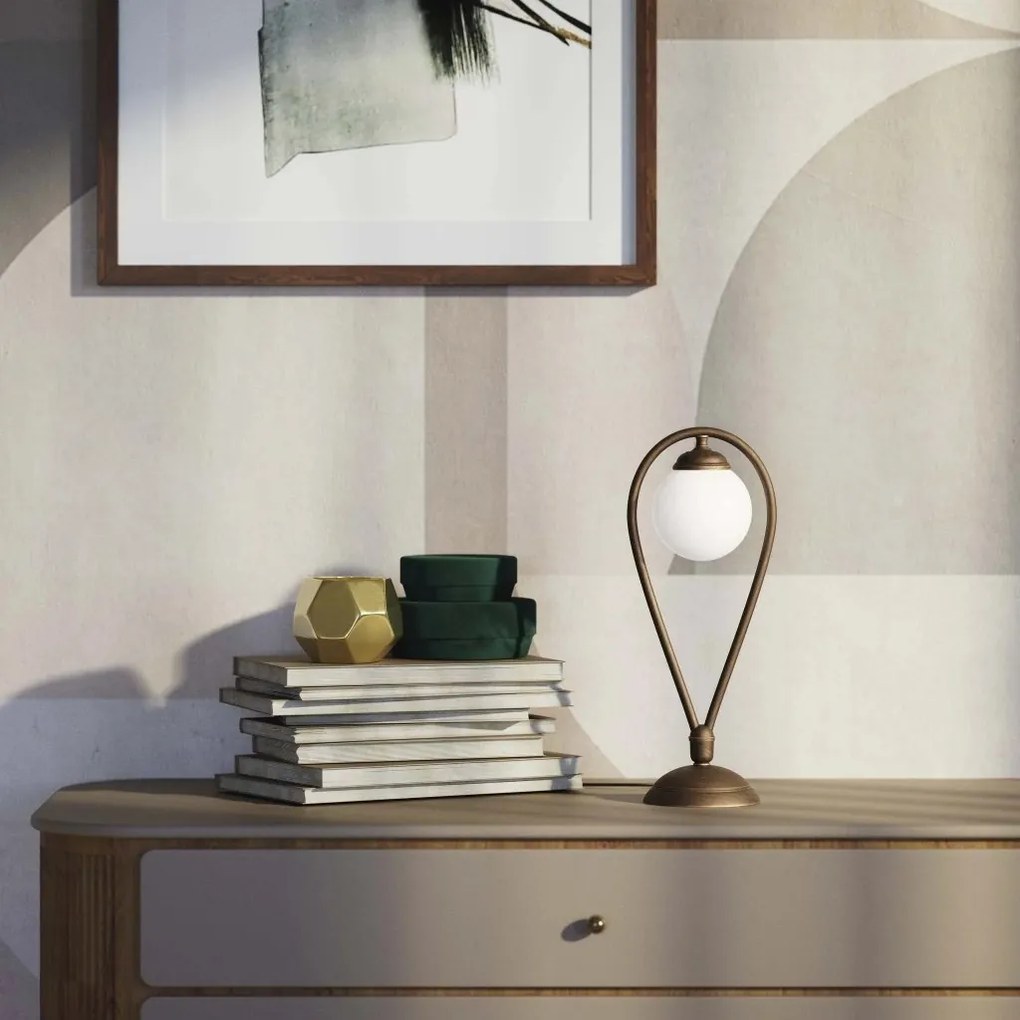 Veioza, Lampa de masa din alama in forma de lacrima Iside