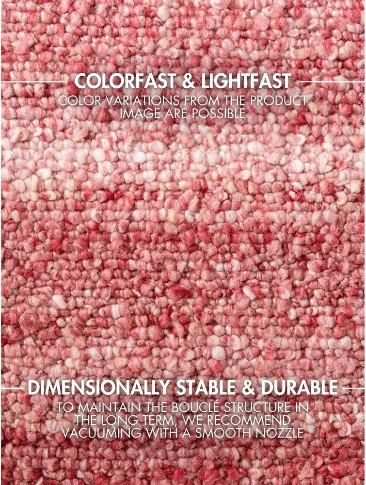 Covor roz închis țesut manual din material bouclé 200x290 cm Notting Hill Portobello – Ted Baker