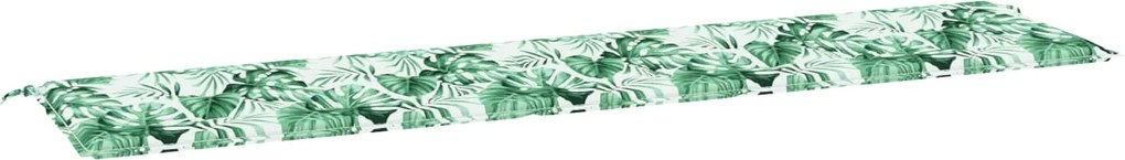 vidaXL Pad pentru Bancă Frunză Model cu frunze 200 x 50 x 3 cm