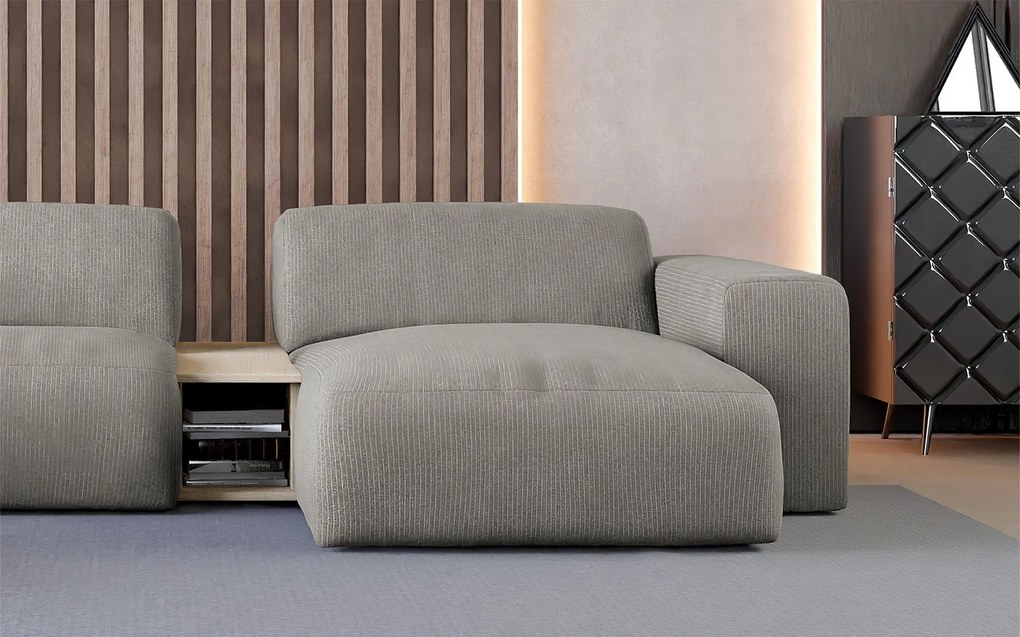 Canapea lemn masiv Tommy, 293 × 69 × 159 cm - Stânga