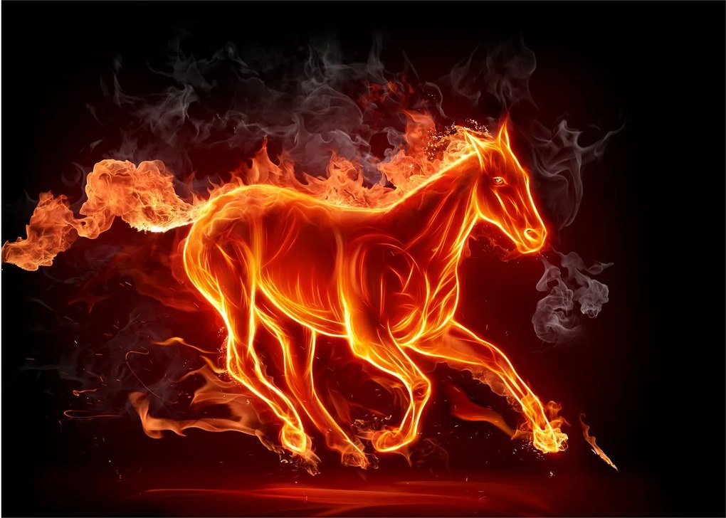 Tablou - Cal în flăcări (70x50 cm)