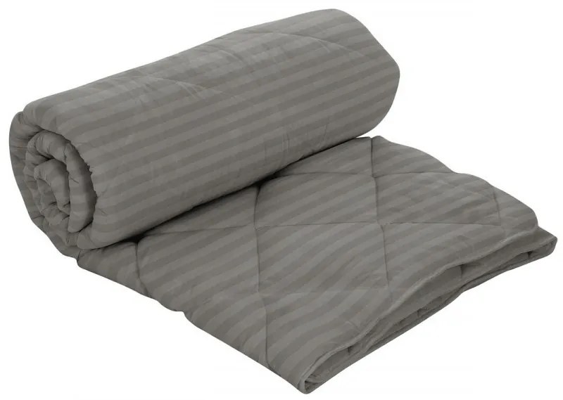 Pilota Alcam damasc gri 180x200 cm, umplutura lana, 300 g/mp