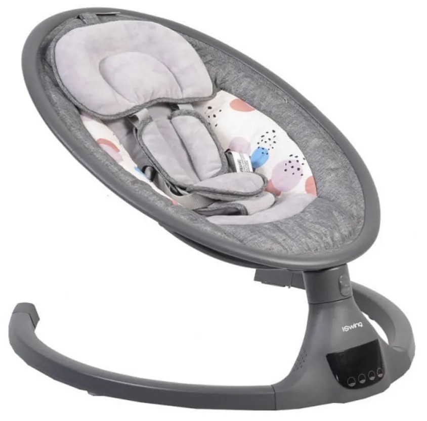 Balansoar Pentru Bebelusi cu conectare la priza si telecomanda NOVOKIDS ™ iSwing , Cu plasa insecte, Multifunctional, Pliabil, 5 viteze de leganare,