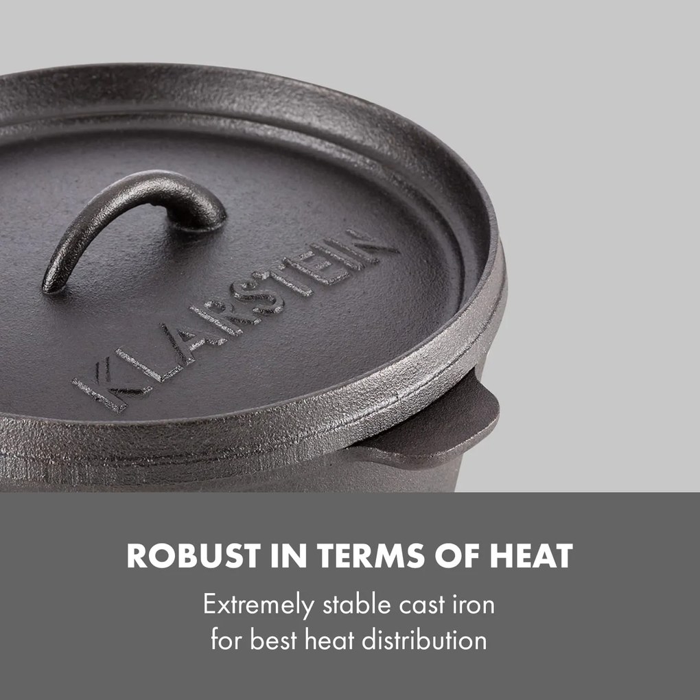 HOTROD 60, negru, vas de fontă, vas barbeque 6 QT / 45,7, fontă