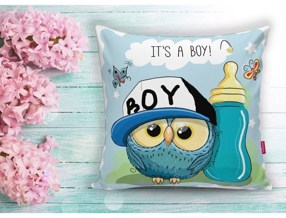 Față de pernă pentru copii 43x43 cm Boy Owl – Mila Home