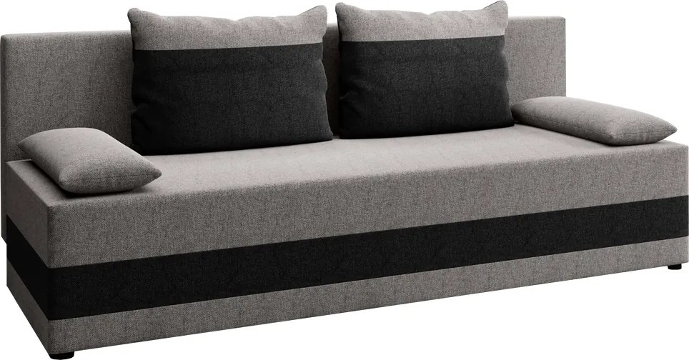 Canapea extensibilă, gri / gri închis, PREMIUM