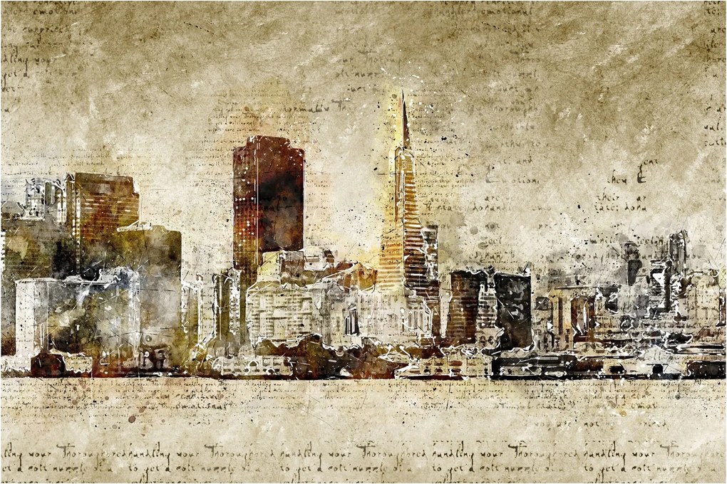 Tablou - Oraș artistic (90x60 cm)