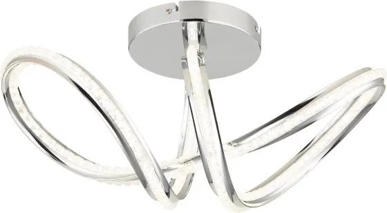 Globo 67440D - Plafonieră LED dimabilă EVANGELINE LED/40W/230V crom lucios + telecomandă