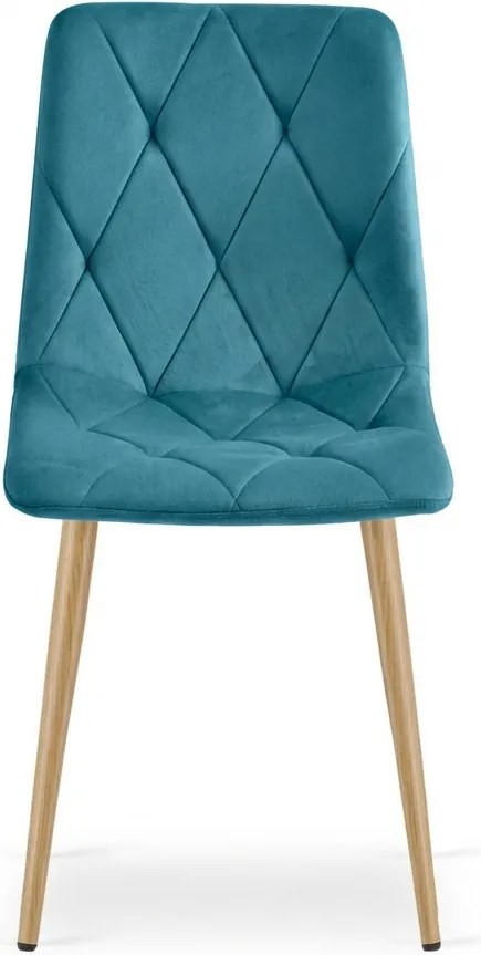 Scaun de sufragerie catifea turcoaz LIBRA