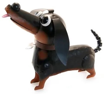 Decoratiune gradina, metalica, caine, 36x18x24 cm