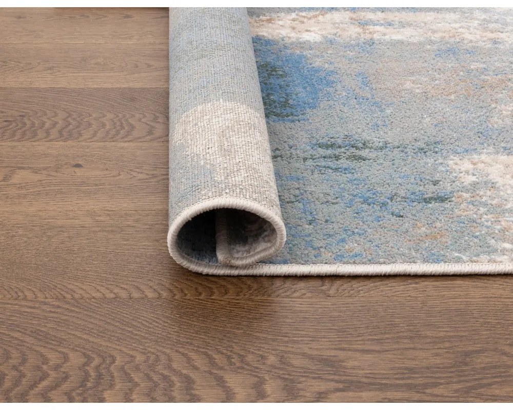 Covor tip traversă albastru deschis 80x300 cm Sensi Zashi – FD