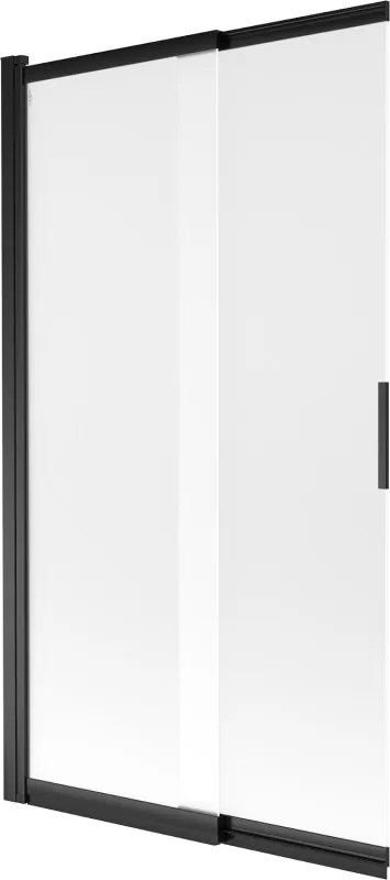 Mexen Fox paravan de cadă cu 2 canaturi glisante 100 x 150 cm, înghețat, negru - 891-100-002-70-30