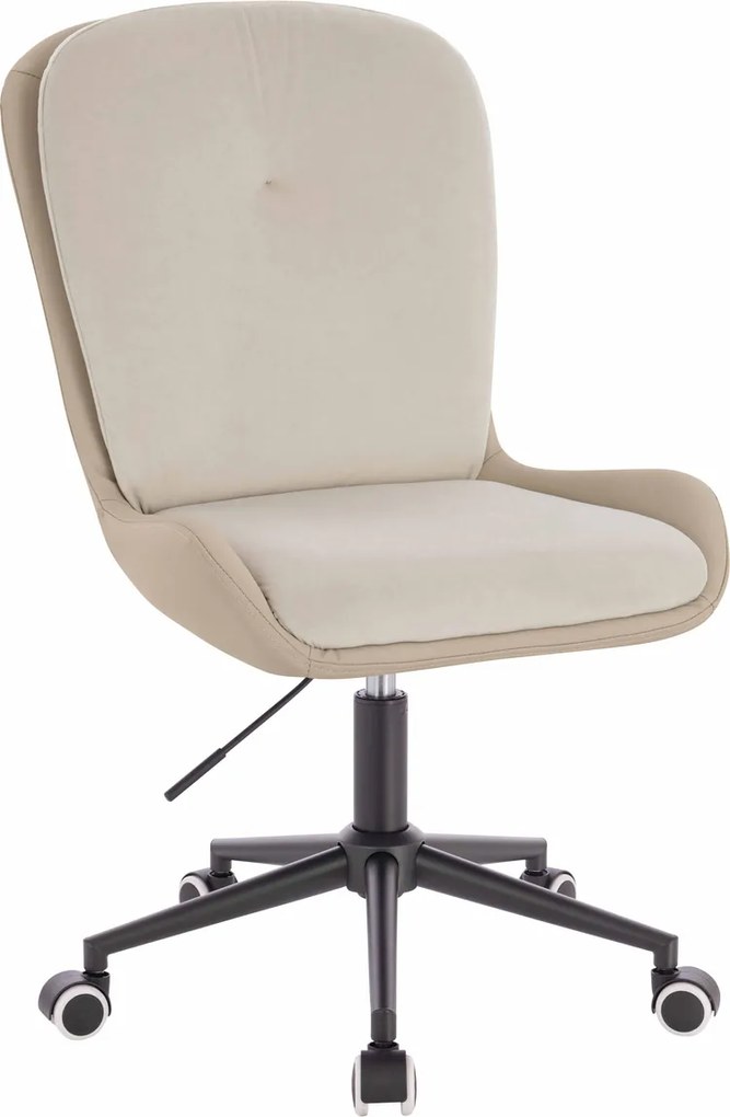 HR690K Scaun Velvet&amp;soft Piele Pu Cremos/Cremos Bază Neagră