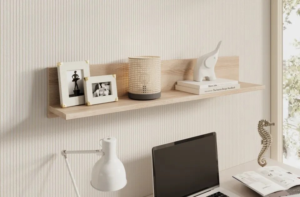 Raft suspendat Ravi, ADRK Furniture (Culoare: Alb / Alb)