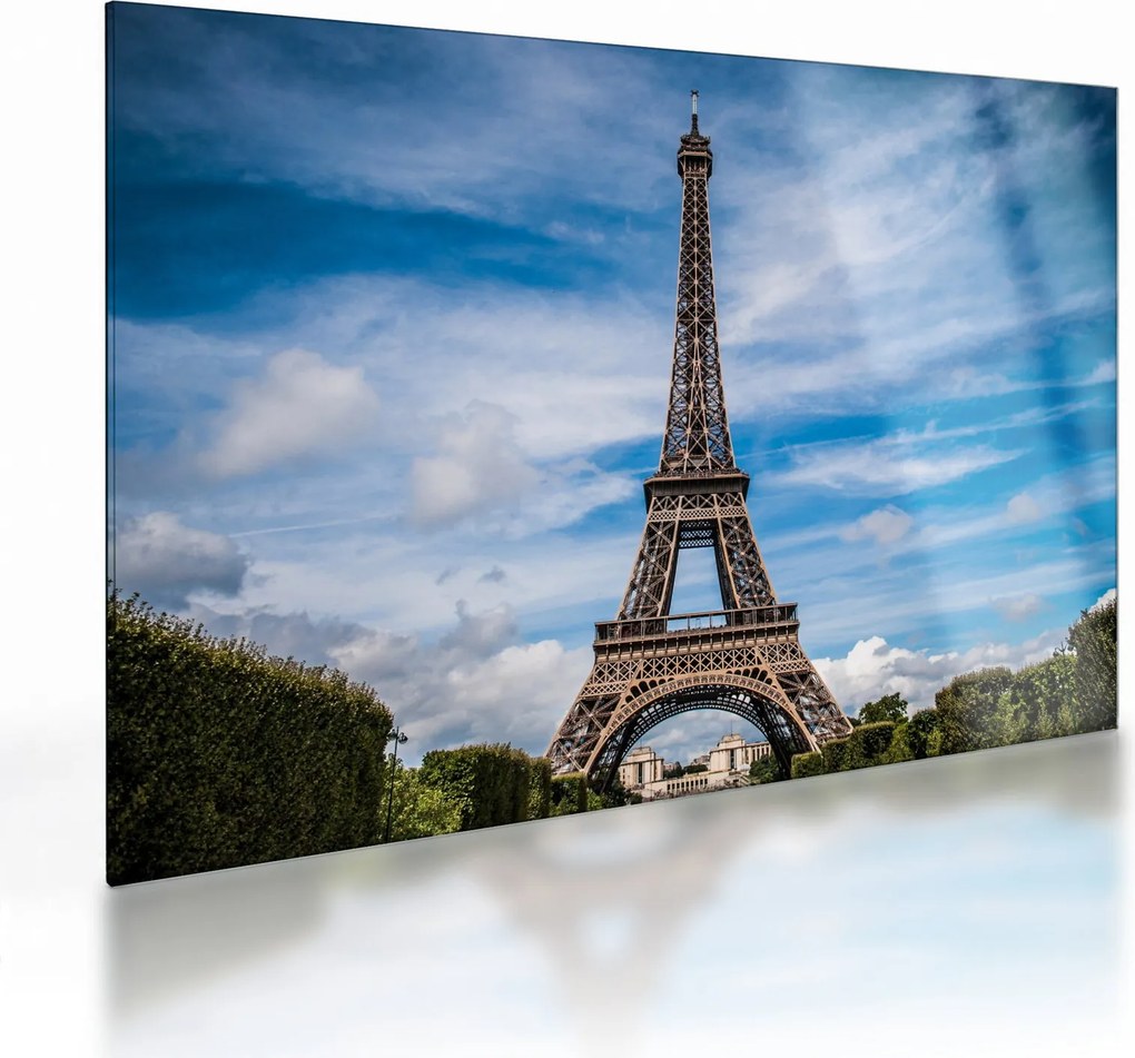 Tablou pe sticlă - Turnul Eiffel (70x50 cm)