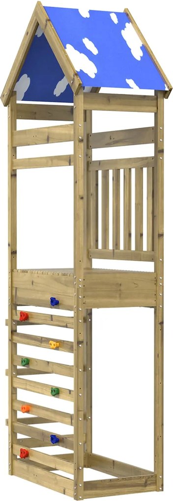 vidaXL Turn de joacă Maro 52,5 x 85 x 265 cm Lemn impregnate solid