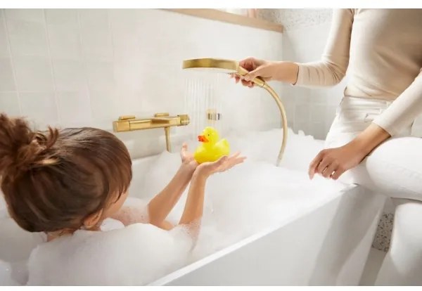 Baterie termostatică pentru cadă KFA Armatura MALAGA 5754-010-31, finisaj auriu periat