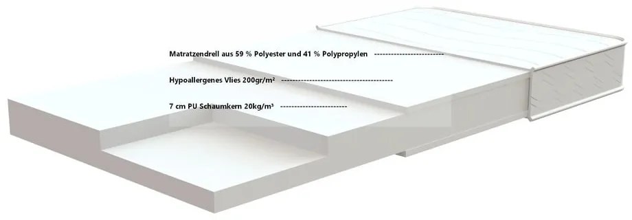 Saltea de spumă pentru copii Vipack Junior, 70 x 140 cm